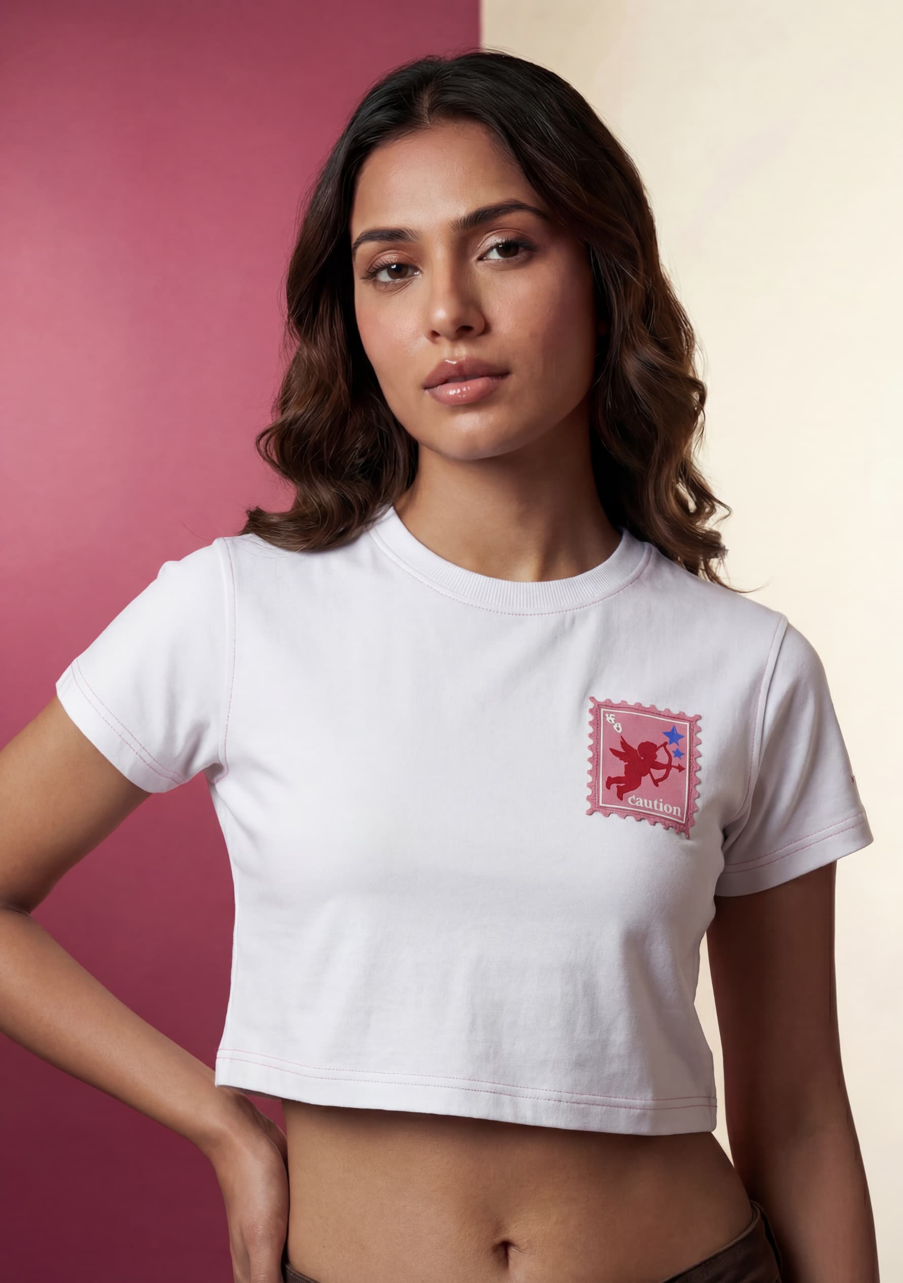 Cupid’s Problem (White) Crop Top